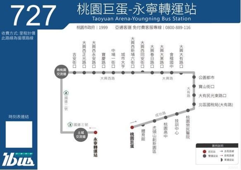 桃市持續優化轉乘通勤 727公車16日起試辦
