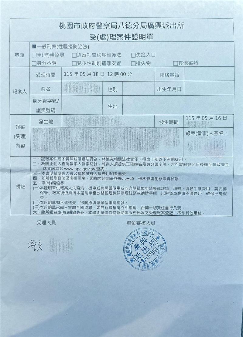 快訊／黃世杰女助理遭性騷！桃檢署立即偵辦 諭知20萬交保