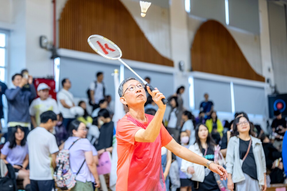 桃市公教羽球賽 王明鉅勉以球會友